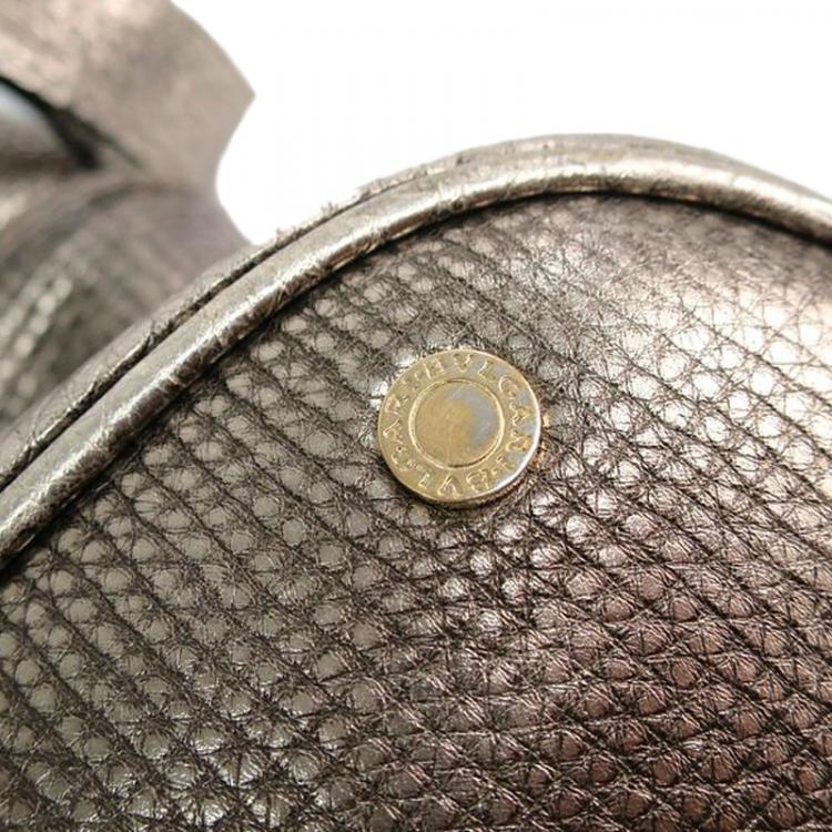 Pre Owned Bvlgari Bronze Leather Leoni Shouder Bag