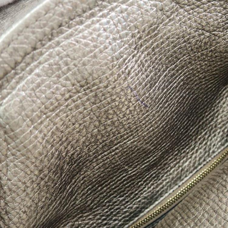 Pre Owned Bvlgari Bronze Leather Leoni Shouder Bag