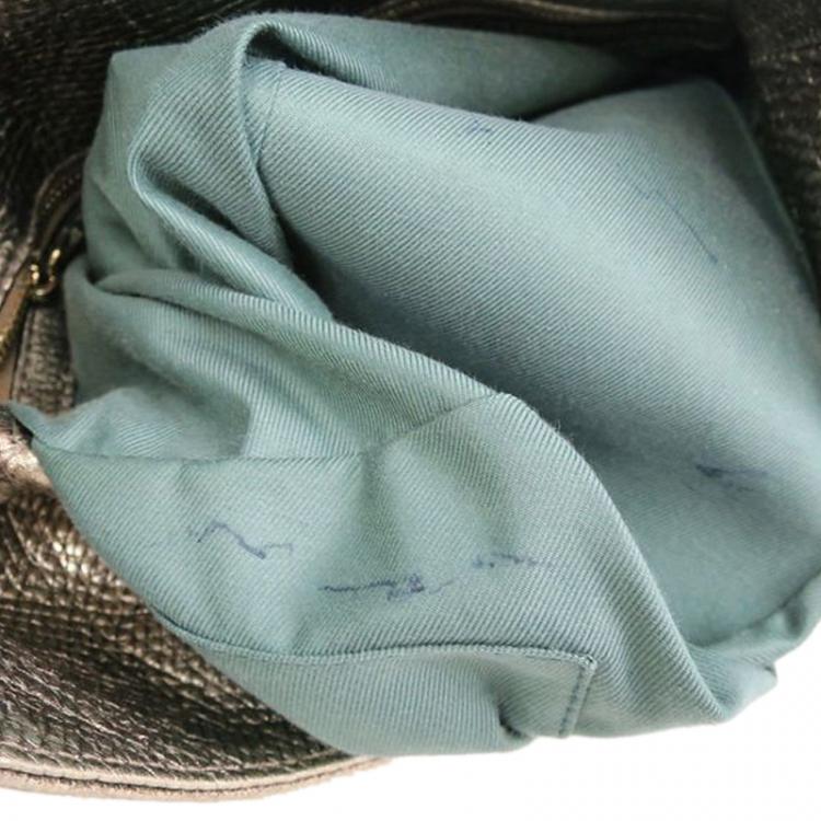 Pre Owned Bvlgari Bronze Leather Leoni Shouder Bag