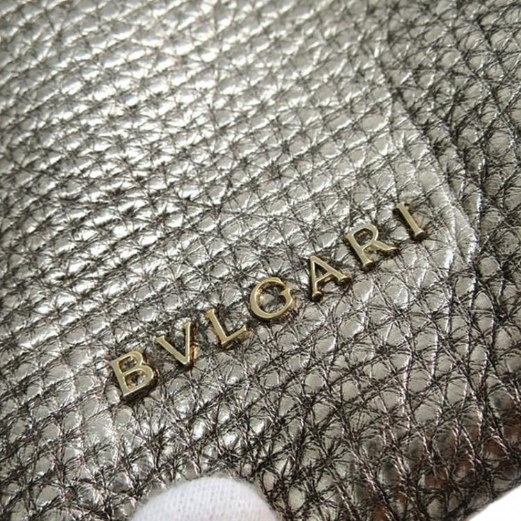 Pre Owned Bvlgari Bronze Leather Leoni Shouder Bag