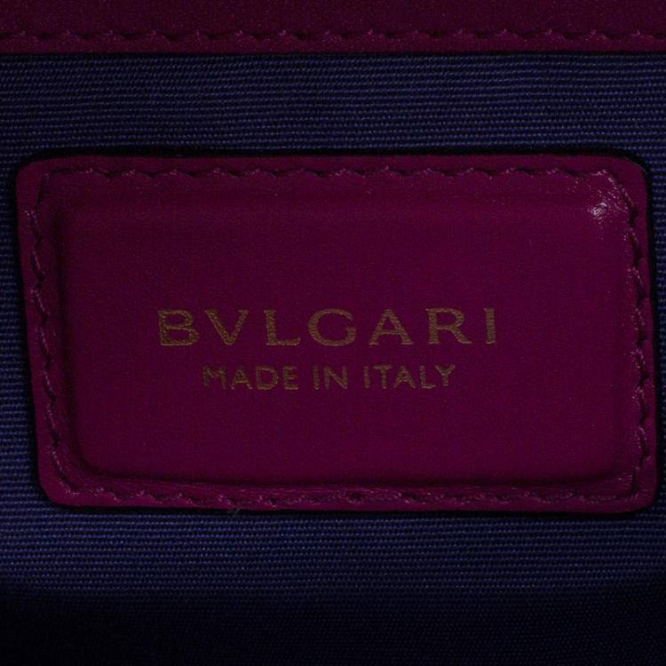 مملوكة مسبقًا Bvlgari Magenta Leather Large Serpenti Forever Shoulder Bag