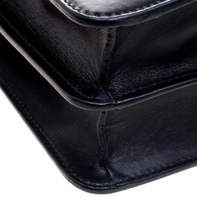 Pre Owned Bvlgari Black Leather Serpenti Forever Shoulder Bag