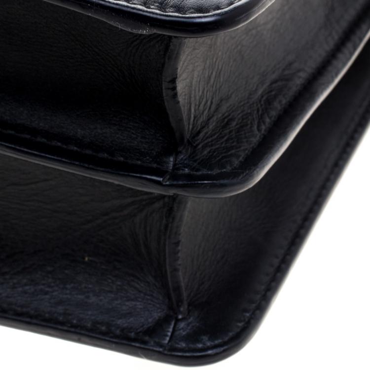 Pre Owned Bvlgari Black Leather Serpenti Forever Shoulder Bag