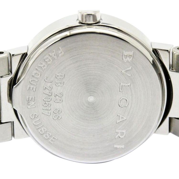 Pre Owned Bvlgari Black Stainless Steel Bvlgari-Bvlgari Women's Wristwatch 23MM