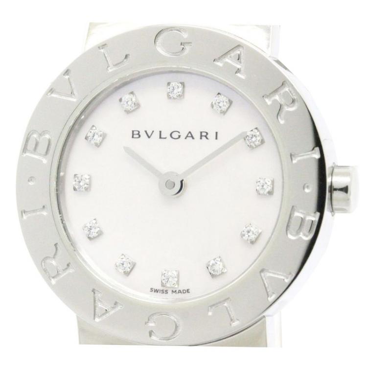 مملوكة مسبقًا Bvlgari Mother of Pearl Stainless Steel Bvlgari Bvlgari Women's Wristwatch 23MM