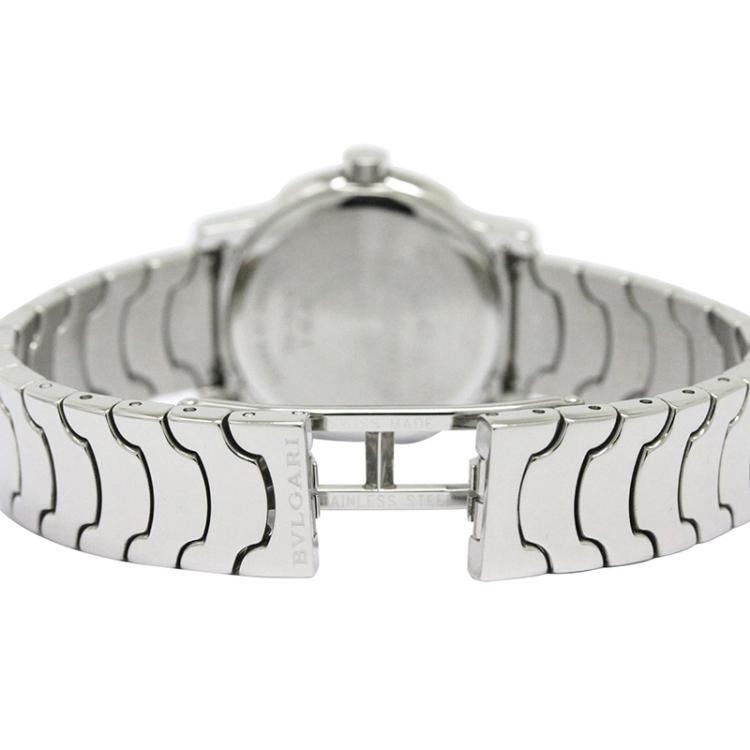 Pre Owned Bvlgari Black Stainless Steel Solotempo Women's Wristwatch 29MM