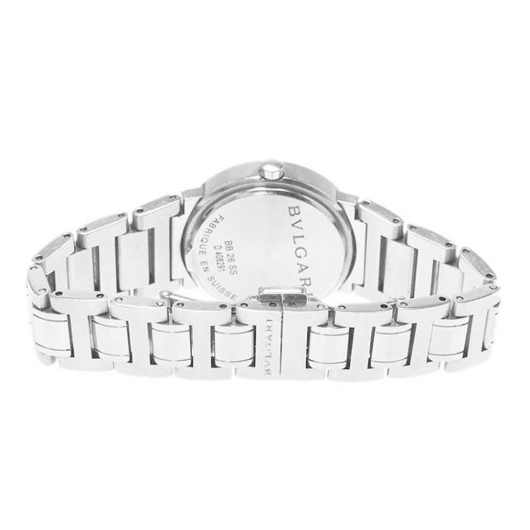 Pre Owned Bvlgari White Stainless Steel Bvlgari Bvlgari Women's Wristwatch 26MM