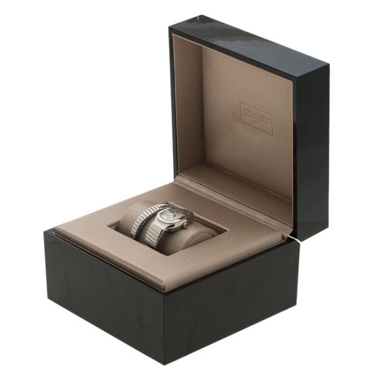 Pre Owned Bvlgari Silver Stainless Steel Serpenti Women's Wristwatch 22MM