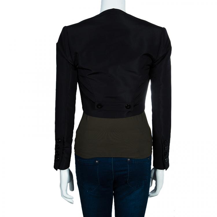 مملوكة مسبقًا Carolina Herrera Black Cropped Jacket S