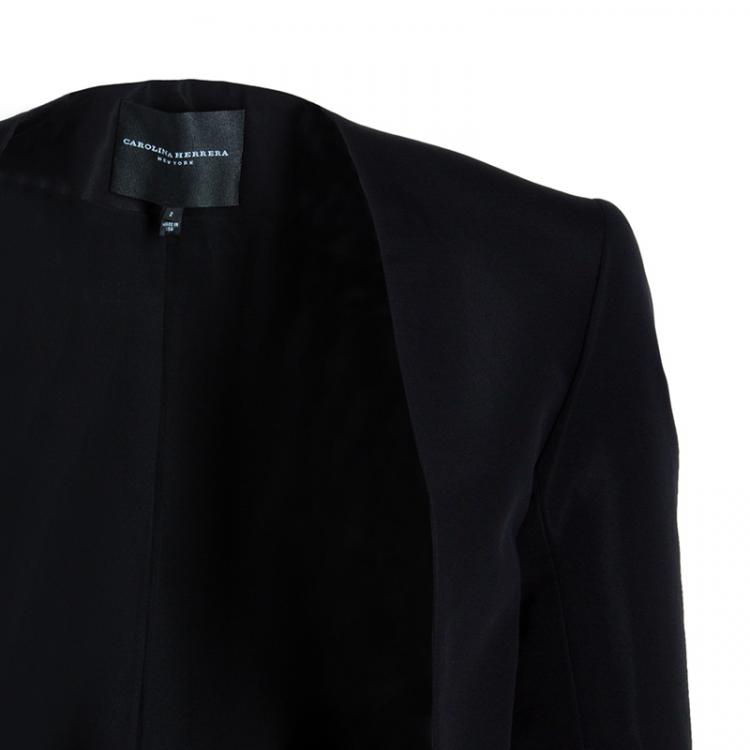 مملوكة مسبقًا Carolina Herrera Black Cropped Jacket S