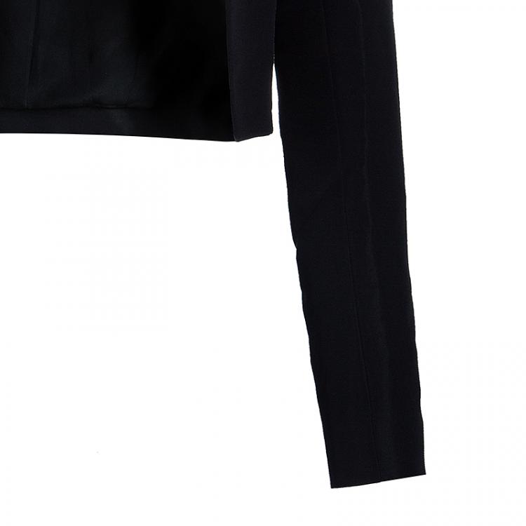 مملوكة مسبقًا Carolina Herrera Black Cropped Jacket S