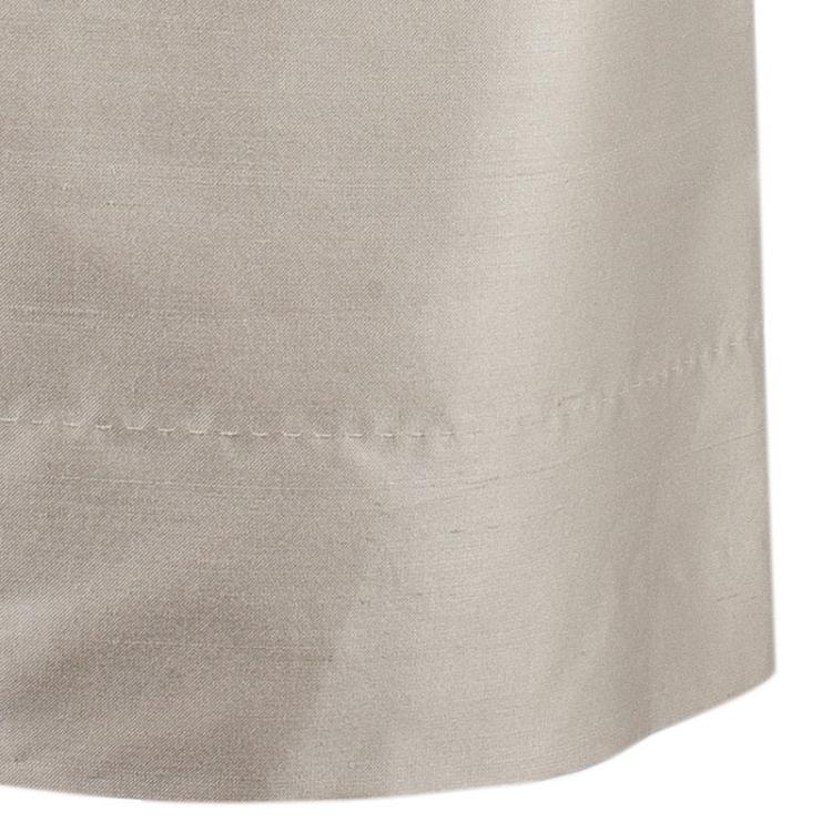 Pre Owned Carolina Herrera Beige Silk Skirt Suit L