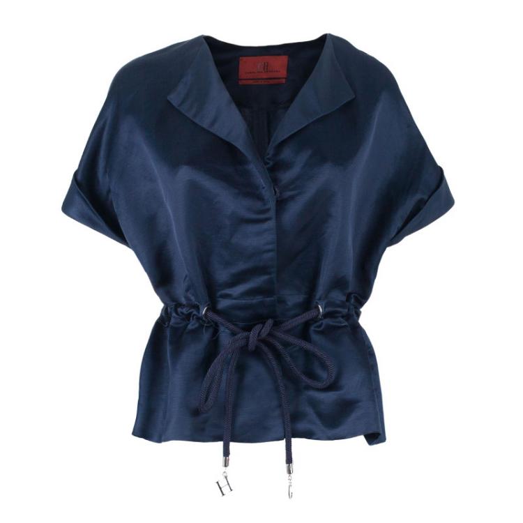 Pre Owned Carolina Herrera Navy Skirt Suit L