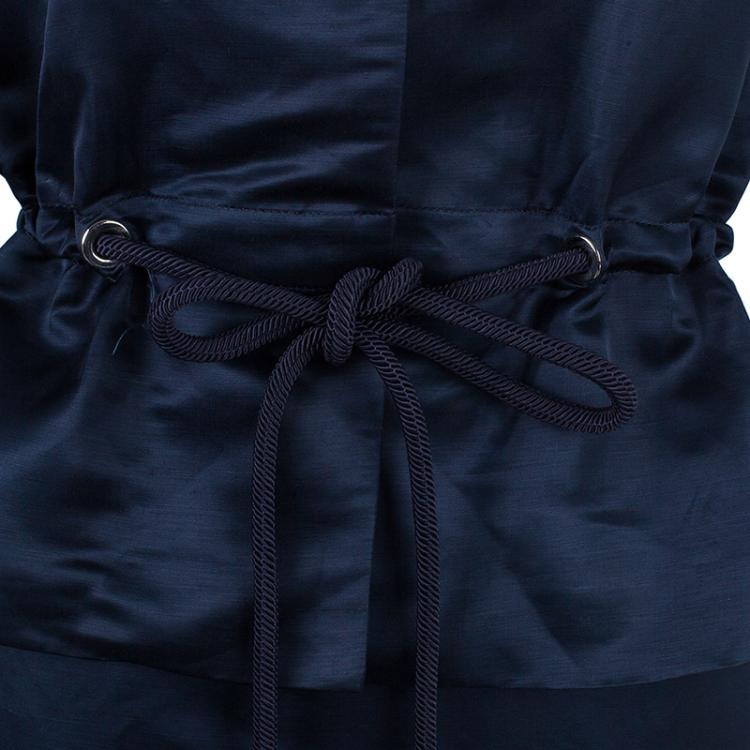 Pre Owned Carolina Herrera Navy Skirt Suit L