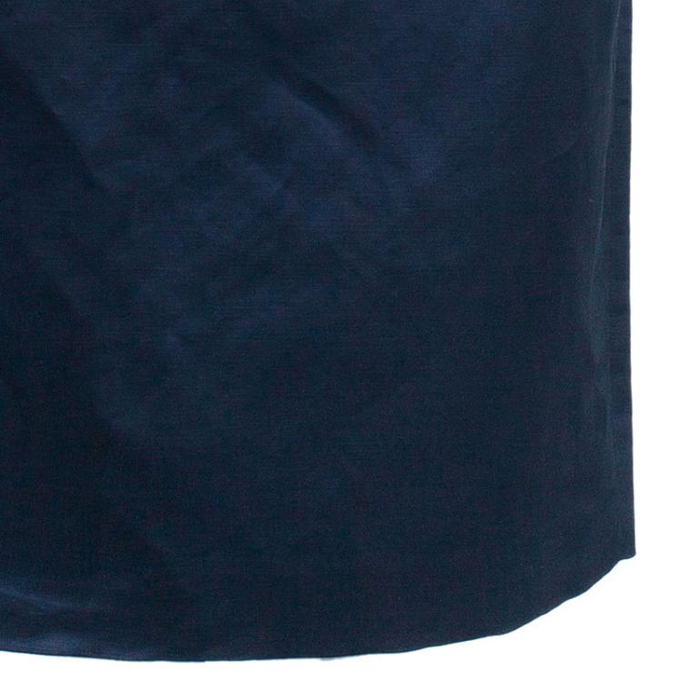 Pre Owned Carolina Herrera Navy Skirt Suit L