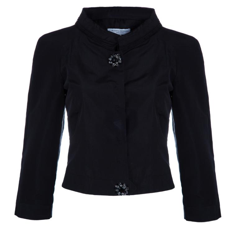 مملوكة مسبقًا Carolina Herrera Black Silk Pant Suit M