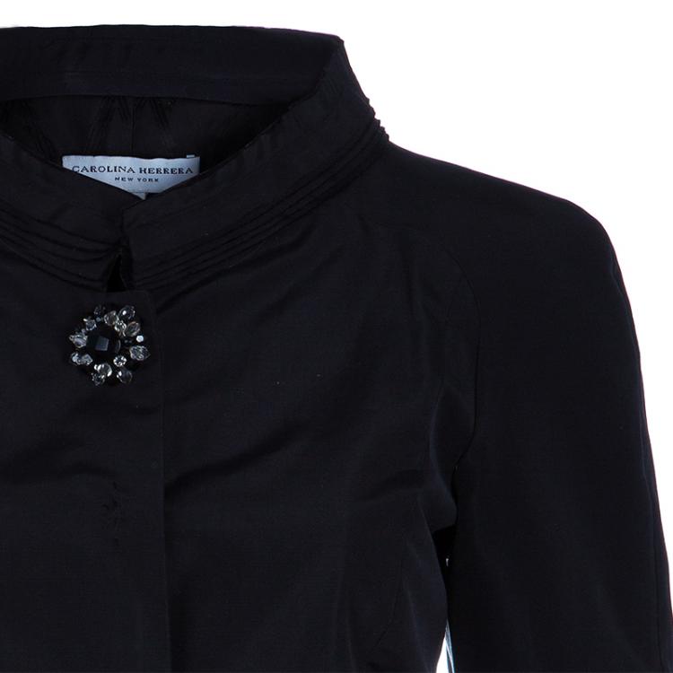 مملوكة مسبقًا Carolina Herrera Black Silk Pant Suit M