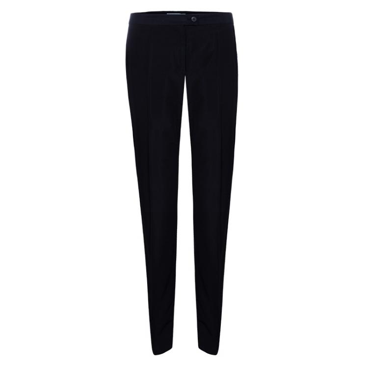 مملوكة مسبقًا Carolina Herrera Black Silk Pant Suit M