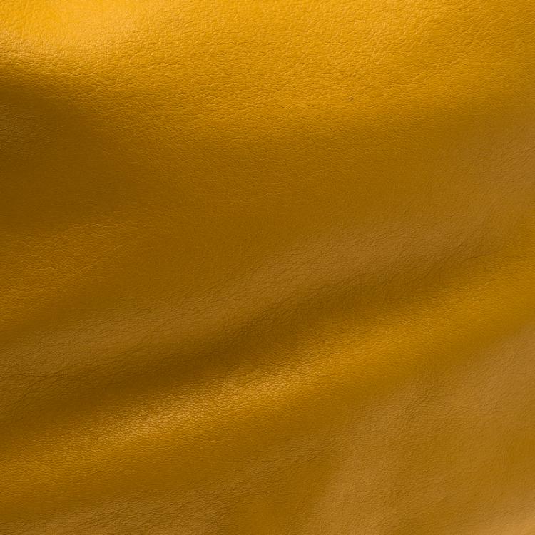 Pre Owned Carolina Herrera Yellow Leather Hobo