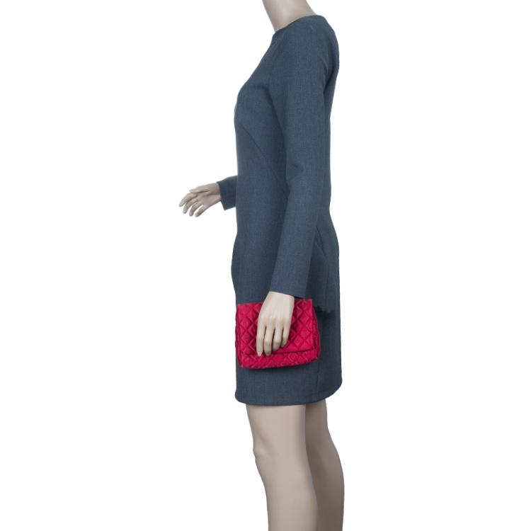 Pre Owned Carolina Herrera Red Quilted Flap Bag