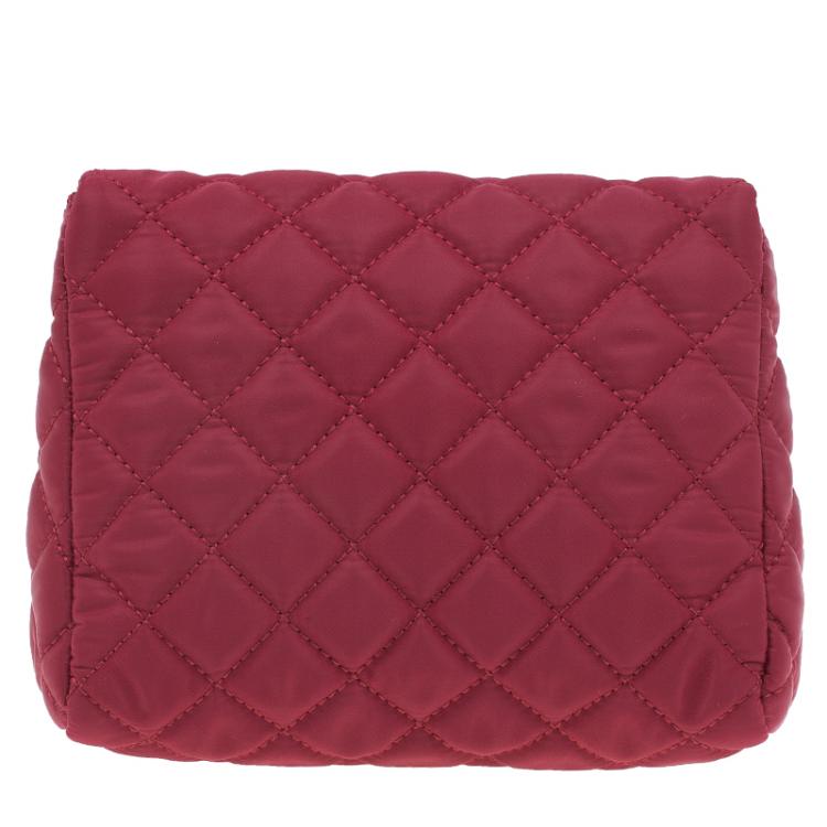 Pre Owned Carolina Herrera Red Quilted Flap Bag