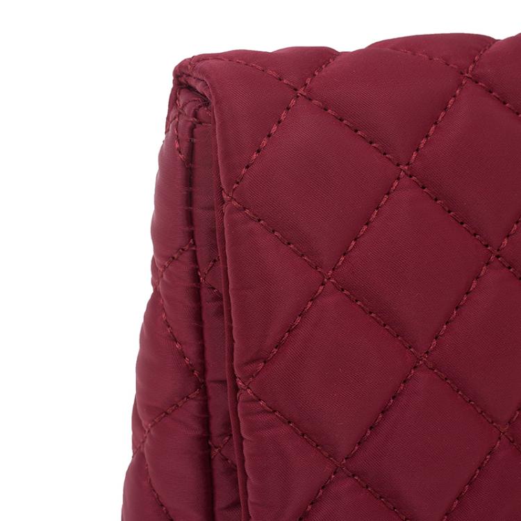Pre Owned Carolina Herrera Red Quilted Flap Bag
