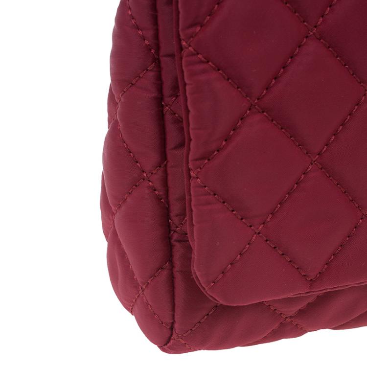 Pre Owned Carolina Herrera Red Quilted Flap Bag