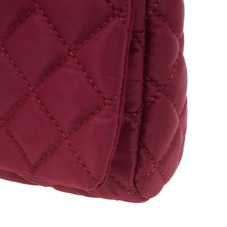 Pre Owned Carolina Herrera Red Quilted Flap Bag