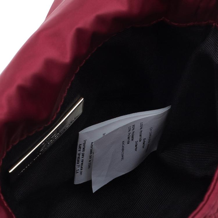 Pre Owned Carolina Herrera Red Quilted Flap Bag