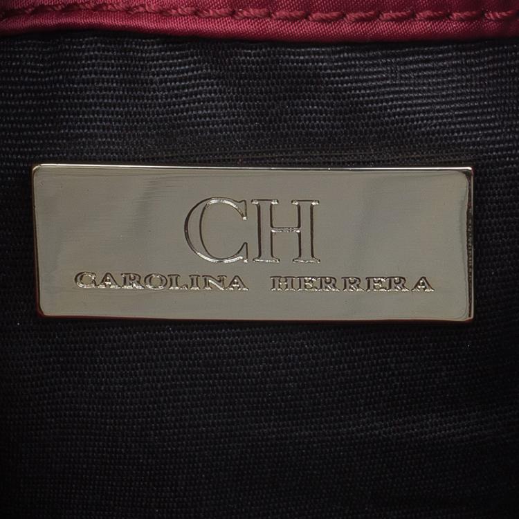 Pre Owned Carolina Herrera Red Quilted Flap Bag
