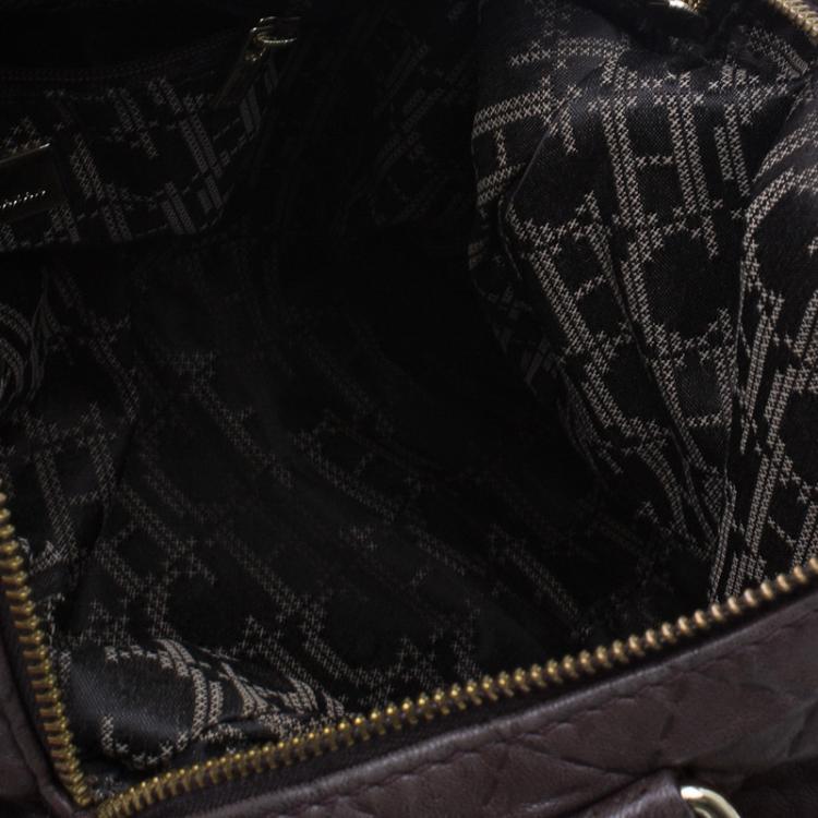 Pre Owned Carolina Herrera Brown Quilted Leather Chain Satchel Bag