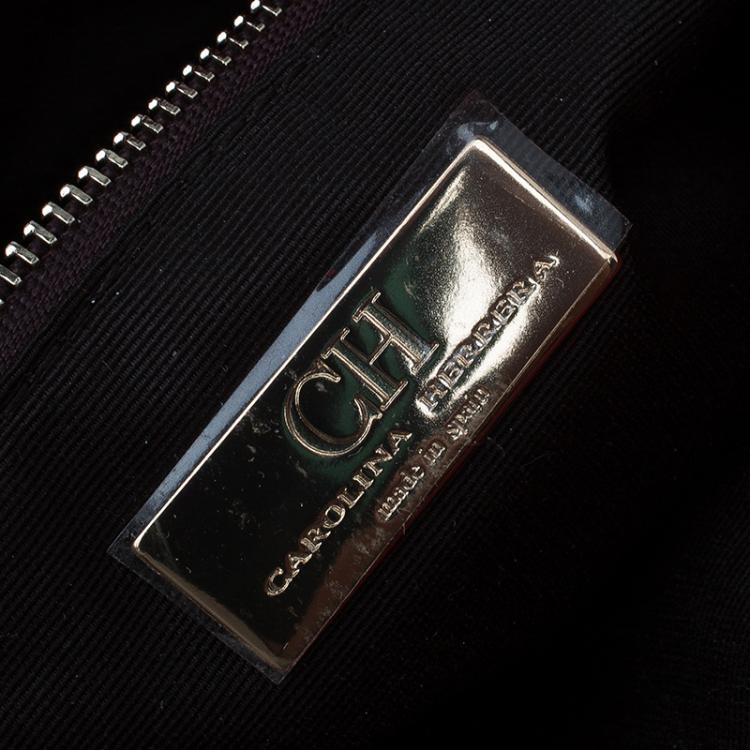 Pre Owned Carolina Herrera Red Leather Audrey Shoulder Bag