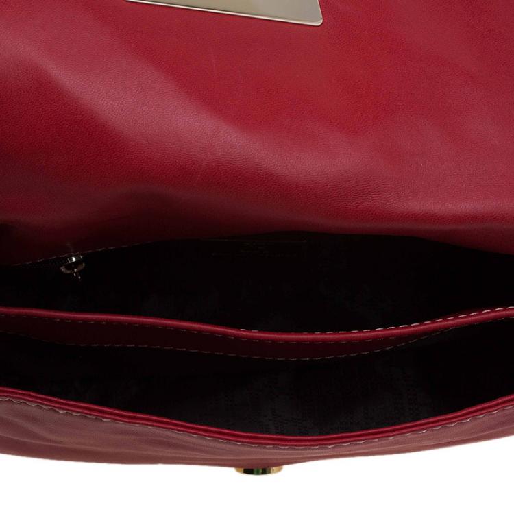 Pre Owned  Carolina Herrera Red Quilted Leather Clutch