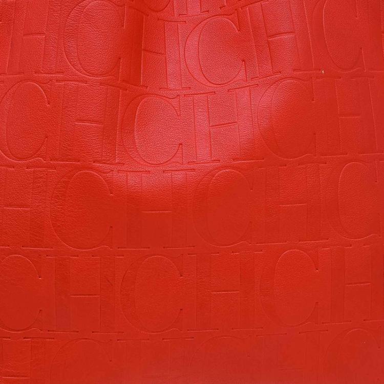مملوكة مسبقًا Carolina Herrera Red Monogram Leather Matryoshka Tote