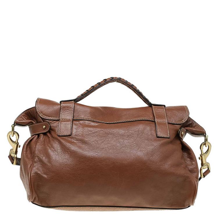 Pre Owned Mulberry Brown Leather Alexa Shoulder Bag