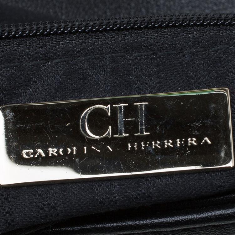 Pre Owned Carolina Herrera Black Leather New Baltazar Shoulder Bag