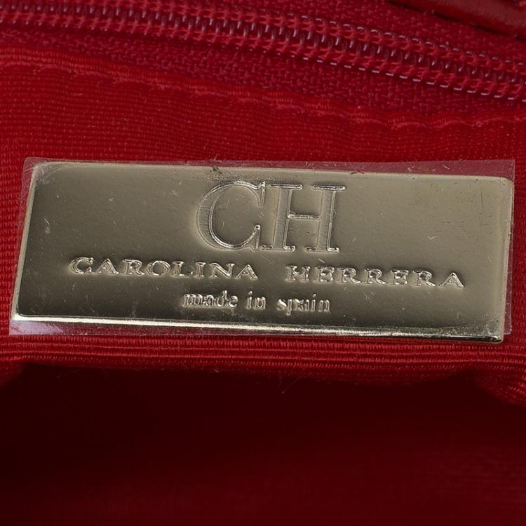 Pre Owned Carolina Herrera Brown Leopard Print Calf Hair Audrey Shoulder Bag