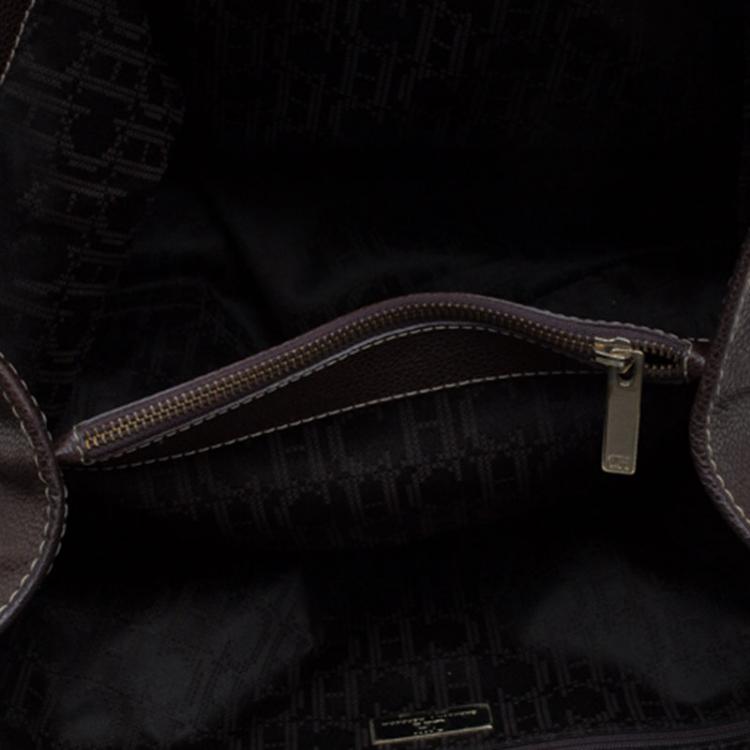 Pre Owned Carolina Herrera Brown Leather Matteo Tote