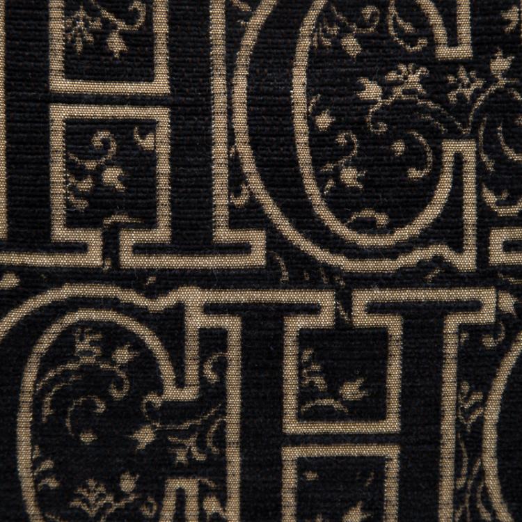 Pre Owned Carolina Herrera Blue/Brown Fabric and Leather Shoulder Bag