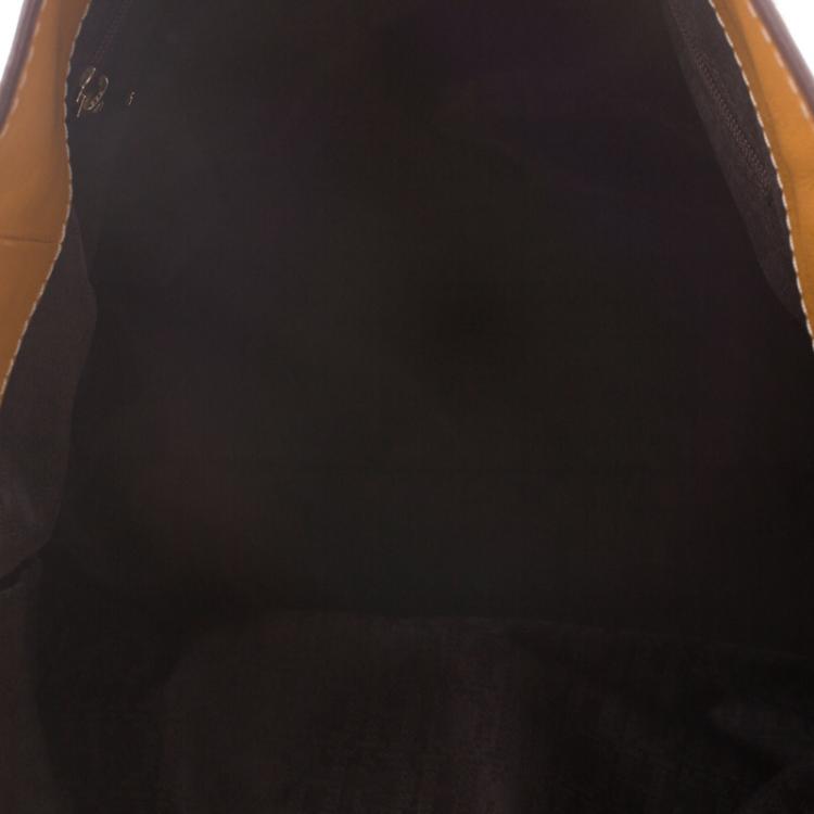 Pre Owned Carolina Herrera Tan Leather Shopping Tote