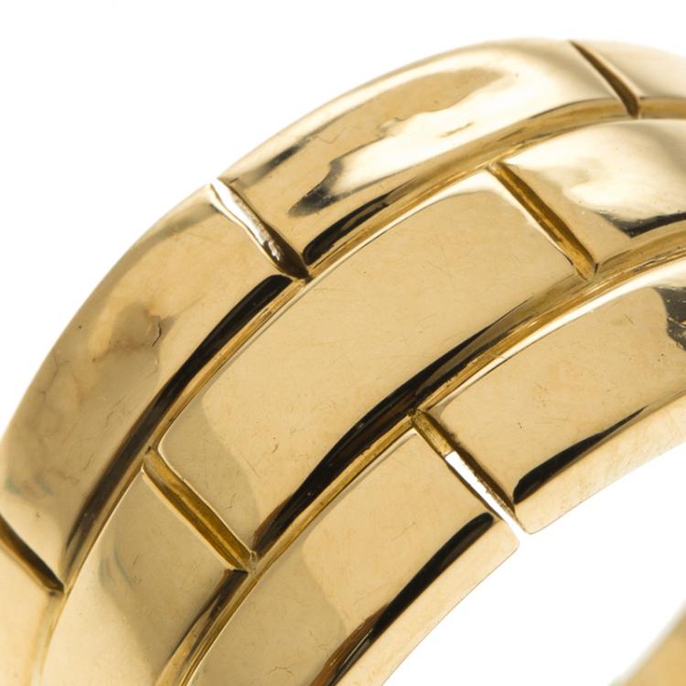 Pre Owned Cartier Maillon Panthere Vintage Yellow Gold Band Ring