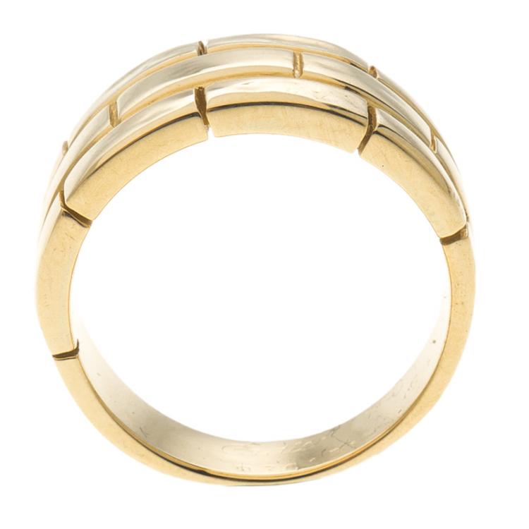 Pre Owned Cartier Maillon Panthere Vintage Yellow Gold Band Ring
