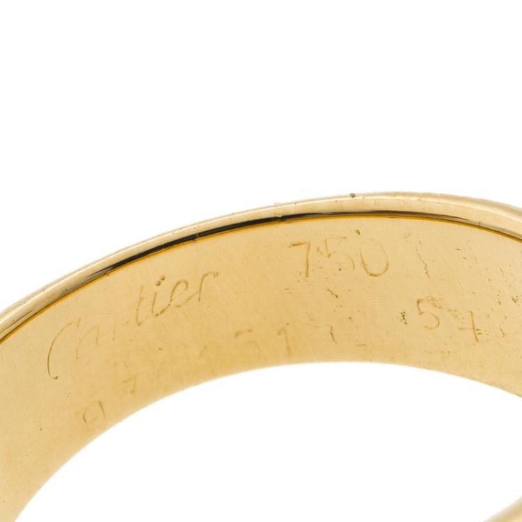 Pre Owned Cartier Maillon Panthere Vintage Yellow Gold Band Ring