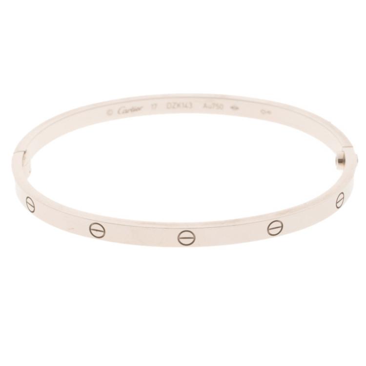 cartier love bracelet 18k white gold price