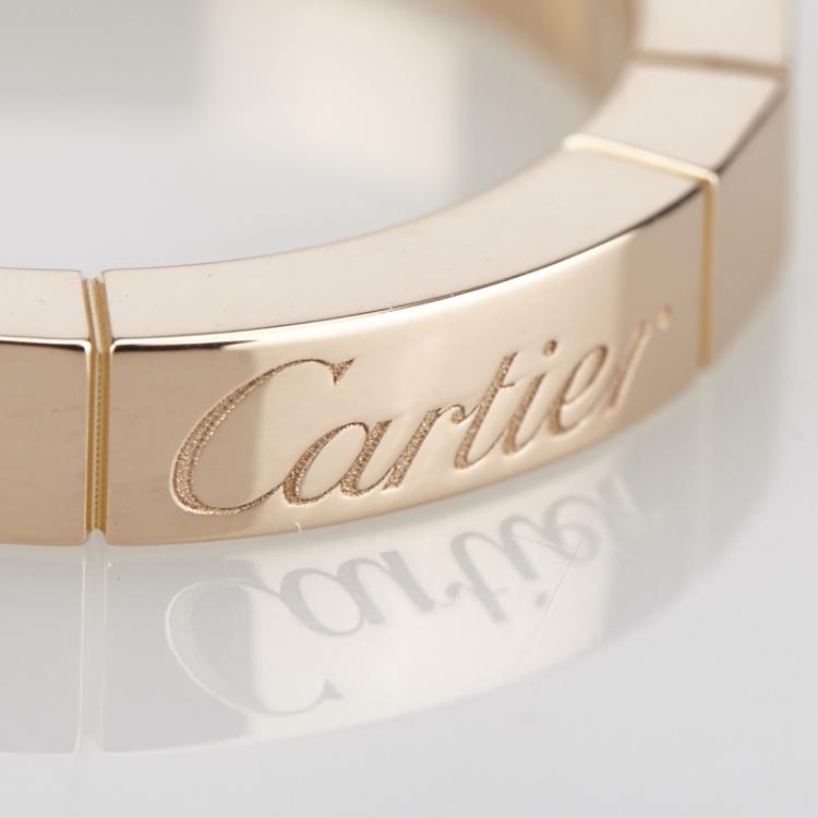 Pre Owned Cartier Lanieres Rose Gold Ring Size 48