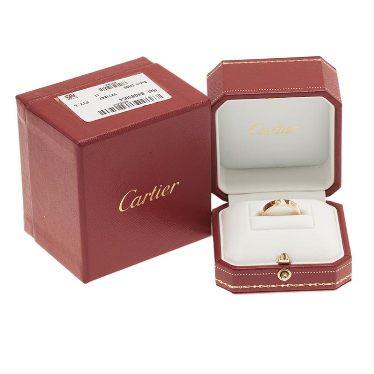 Pre Owned Cartier Love 1 Diamond 18kt Yellow Gold Wedding Band Ring