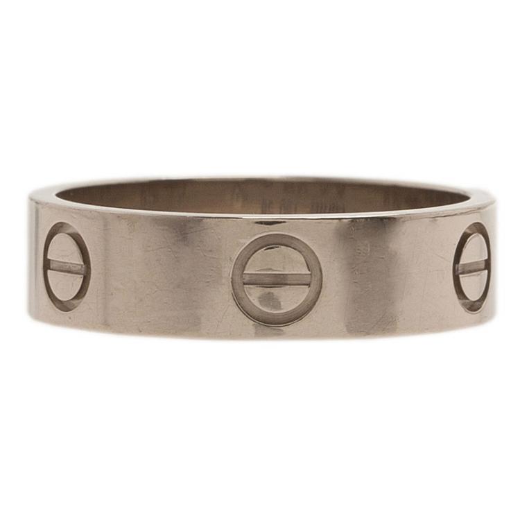مملوكة مسبقًا Cartier Love White Gold Band Ring Size 58