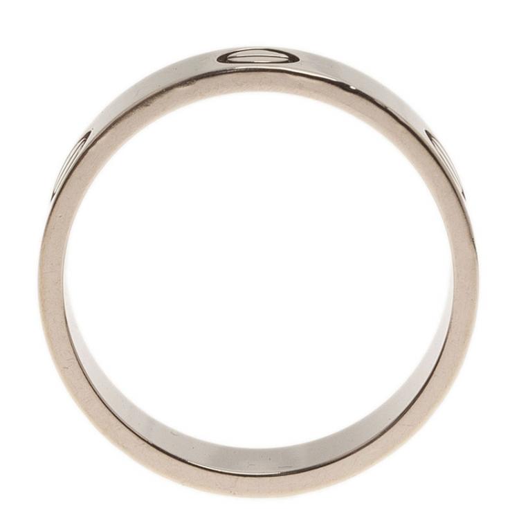 مملوكة مسبقًا Cartier Love White Gold Band Ring Size 58