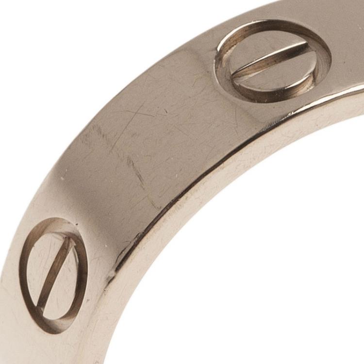 مملوكة مسبقًا Cartier Love White Gold Band Ring Size 58