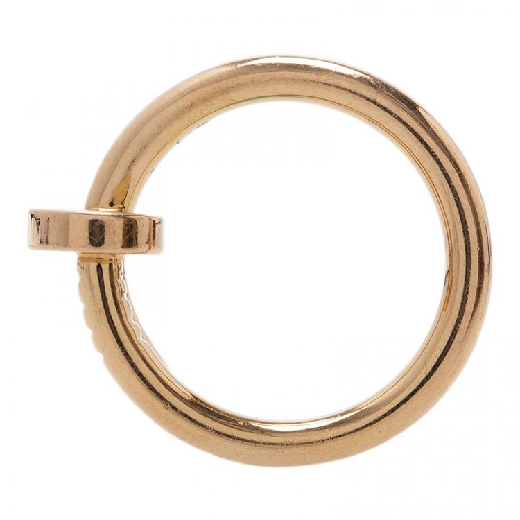 Pre Owned Cartier Juste Un Clou  Rose Gold Ring Size 53